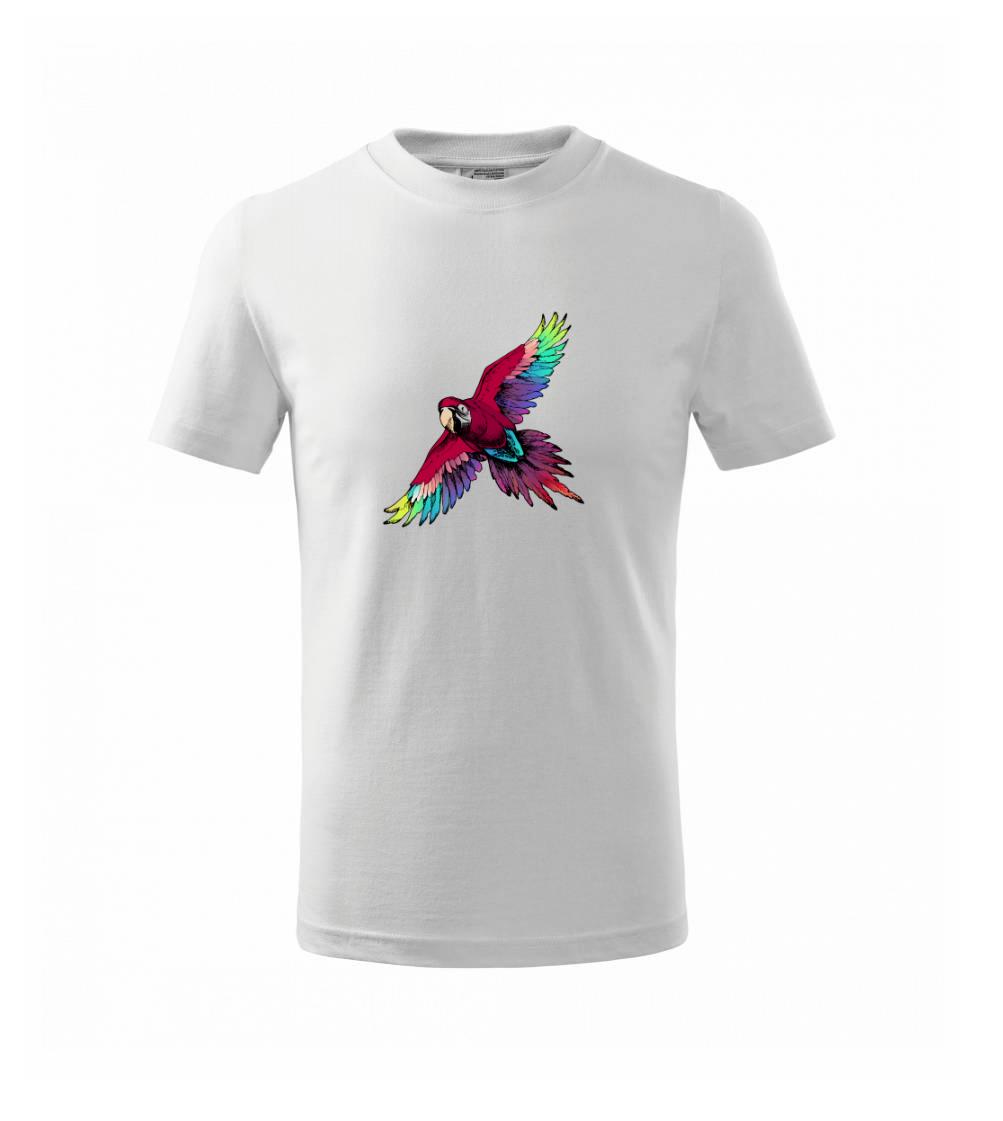 Papoušek kreslený letící