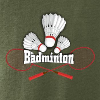 Badminton - nápis s košíky