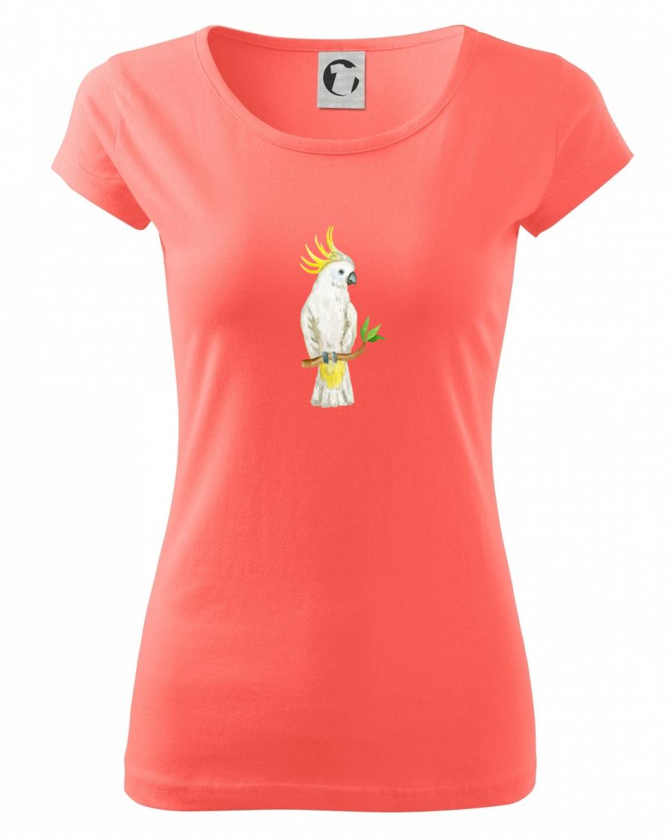 Papoušek Kakadu kreslený - Pure dámské triko