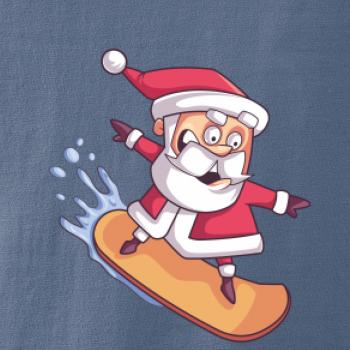 Santa jezdící na snowboardu