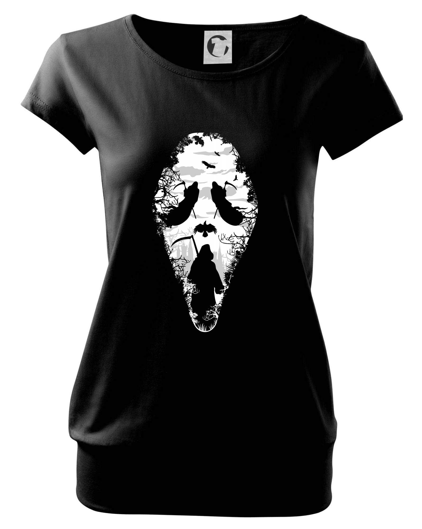 Reaper Scream mask - Volné triko city