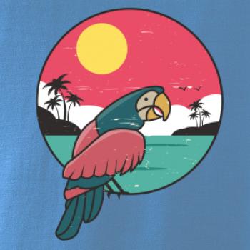 Papoušek v kruhu u moře