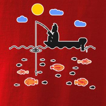 Rybář který má smůlu na loďce