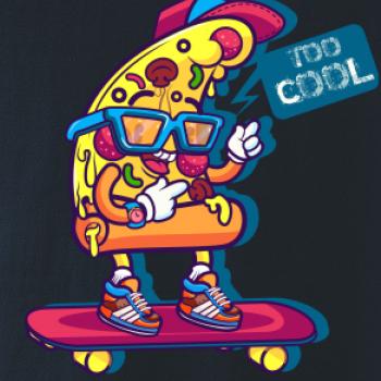 Pizza slice with skateboard