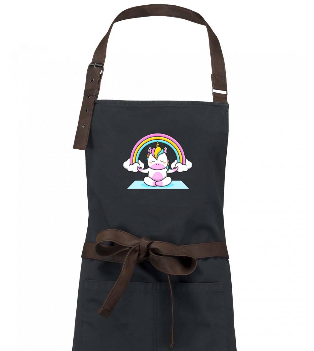Yoga jednorožec - duha - Zástěra Vintage