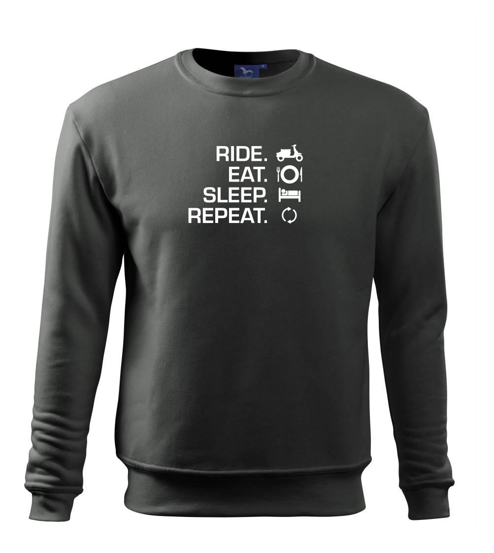 Ride Eat Sleep Repeat moto skútr - Mikina Essential dětská