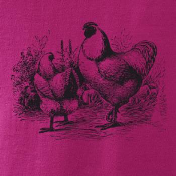 Slepičí rodina malovaná