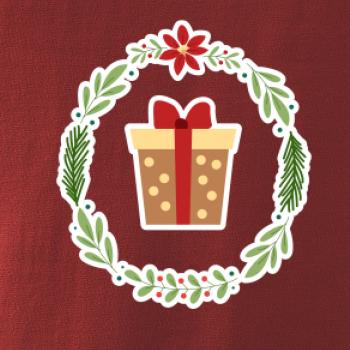 Vánoční věnec s dárkem