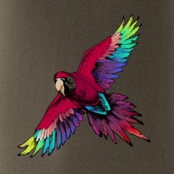 Papoušek kreslený letící