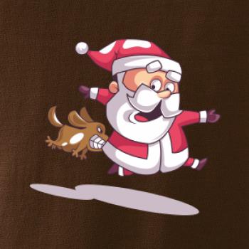 Santa se zakousnutým psem