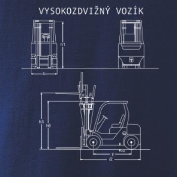 Vysokozdvižný vozík nákres