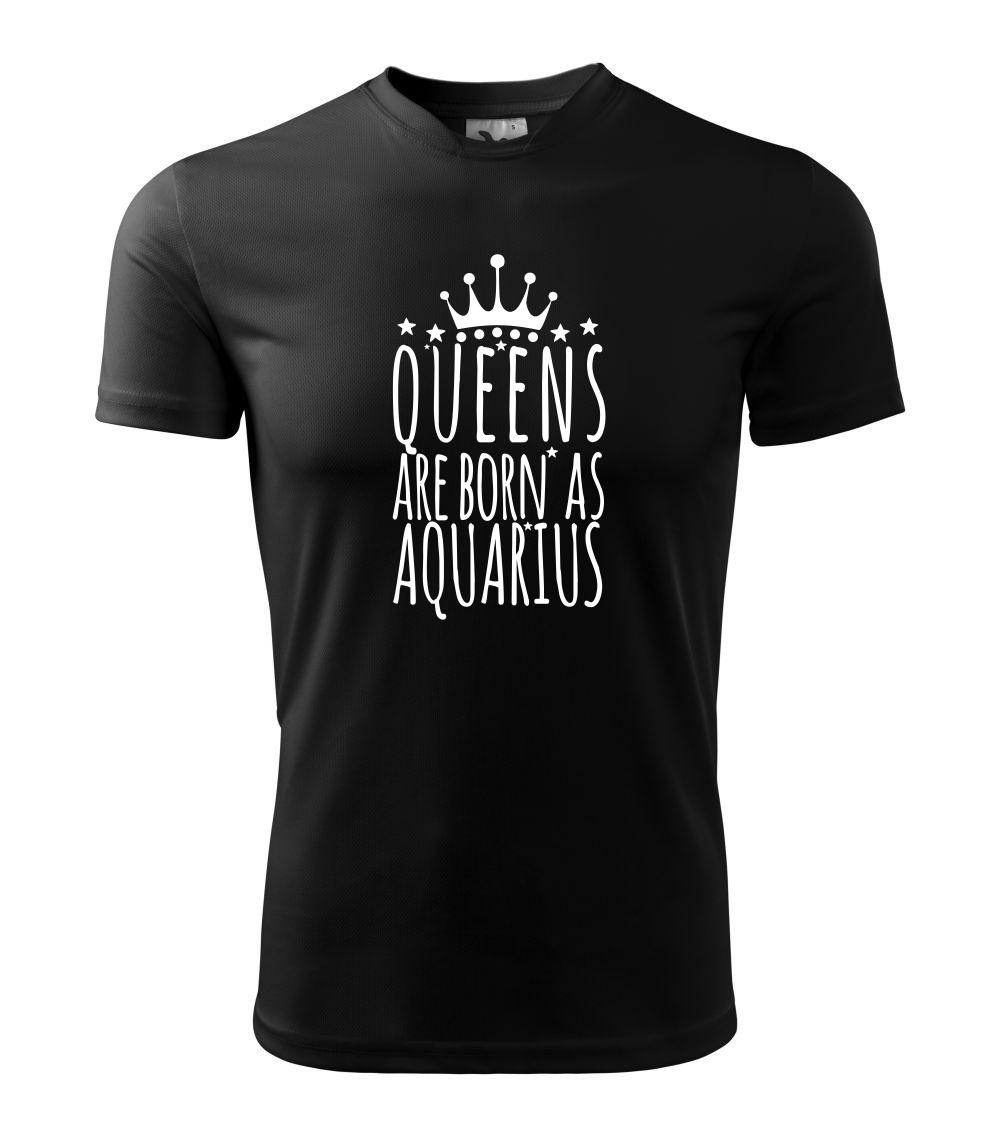 Queens are born as Aquarius - Vodnář - Dětské triko Fantasy sportovní (dresovina)