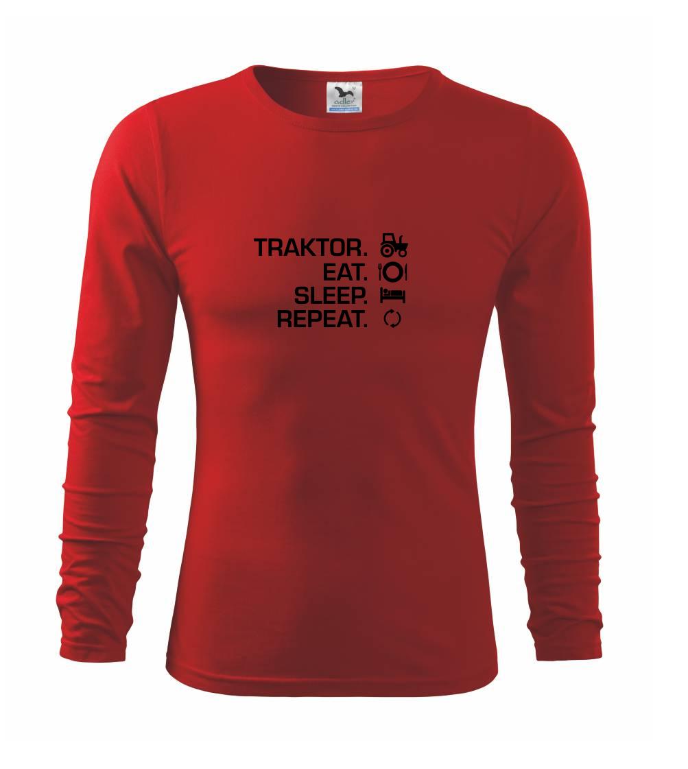 Traktor eat sleep repeat - Triko s dlouhým rukávem FIT-T long sleeve