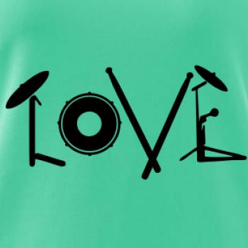 Love bubeník nápis