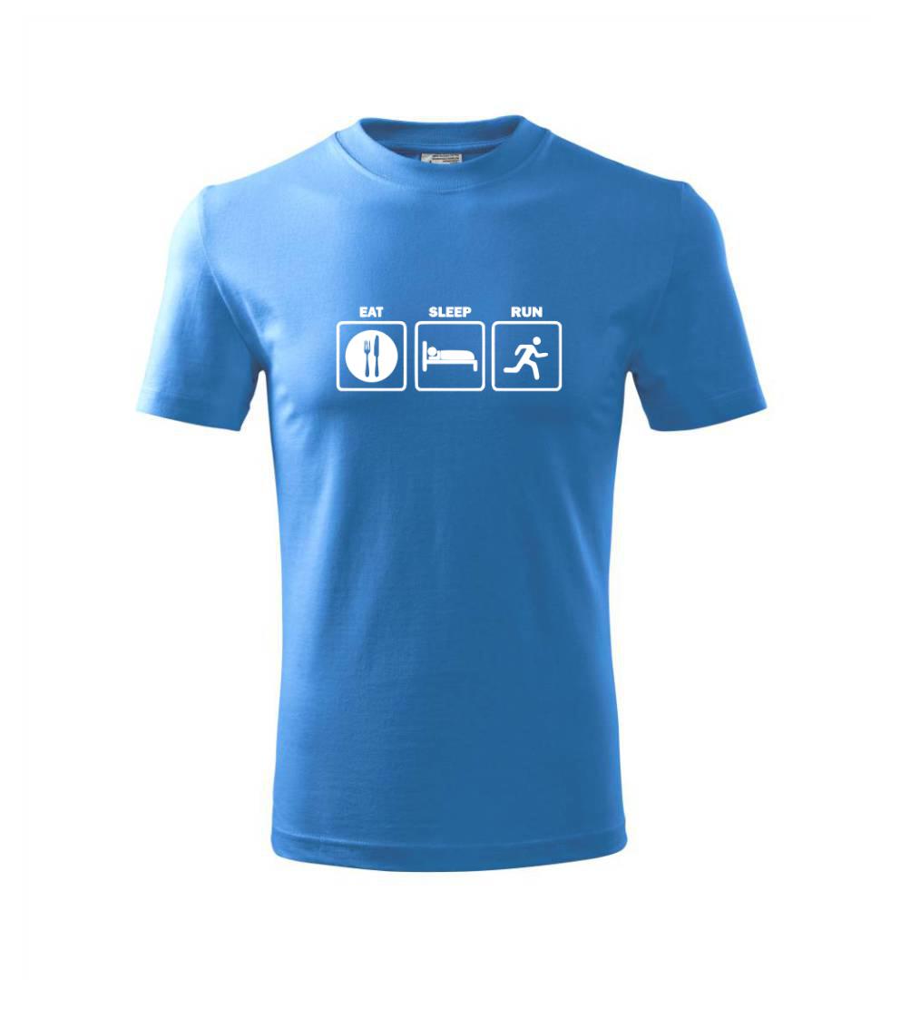 Eat sleep run čtverce - Triko dětské basic
