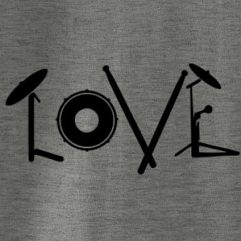 Love bubeník nápis