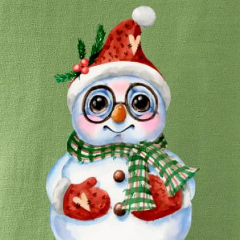 Sněhulák kreslený s brýlemi