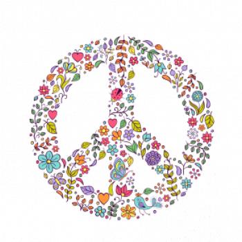 Peace symbol lístečky Peace symbol lístečky