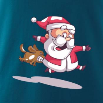 Santa se zakousnutým psem