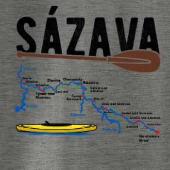 Mapa řeky Sázavy