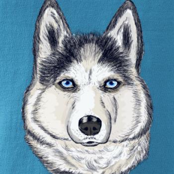 Husky hlava - kreslený