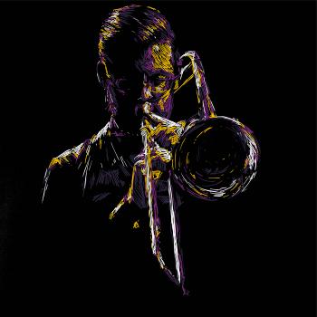 Jazz trombon splash