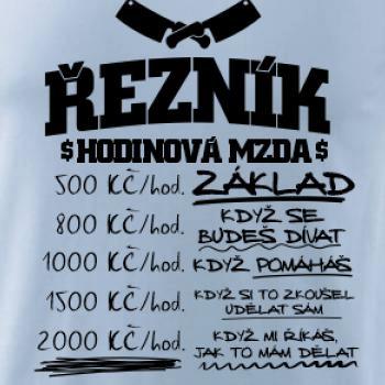 Hodinová mzda řezník Hodinová mzda řezník