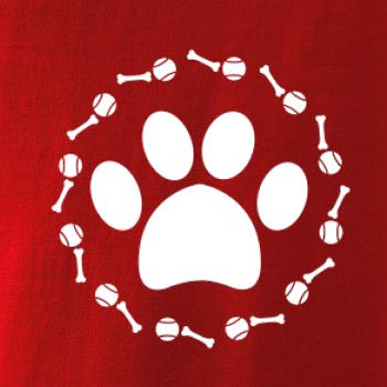 Tlapka míč kost pes