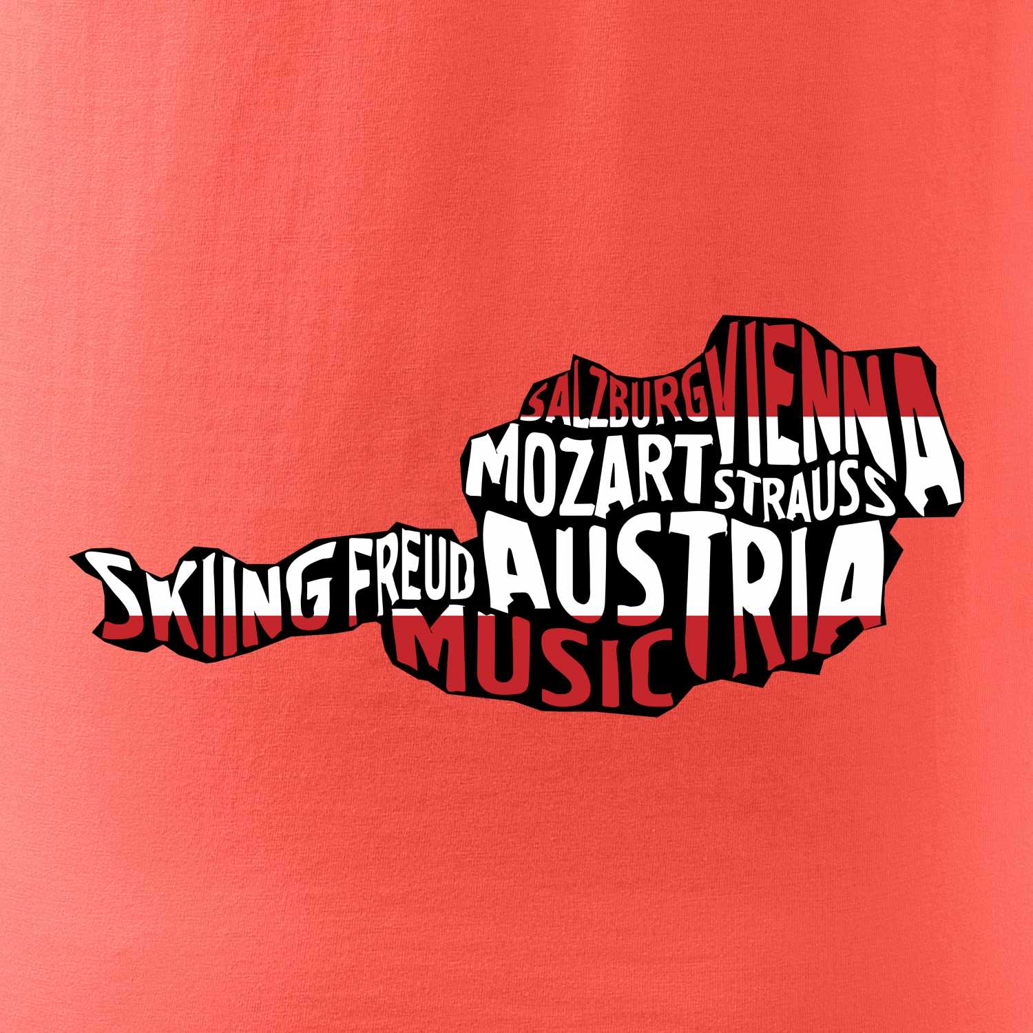 Mapy - názvy měst - Rakousko - Pure dámské triko