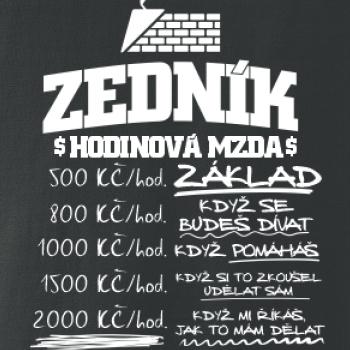 Hodinová mzda zedník Hodinová mzda zedník