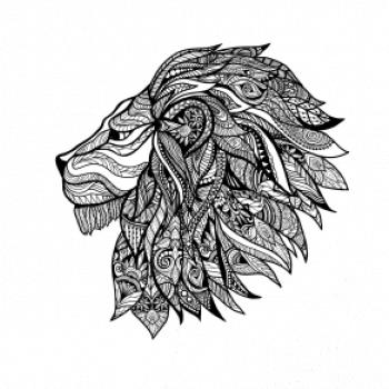 Hlava lva - mandala