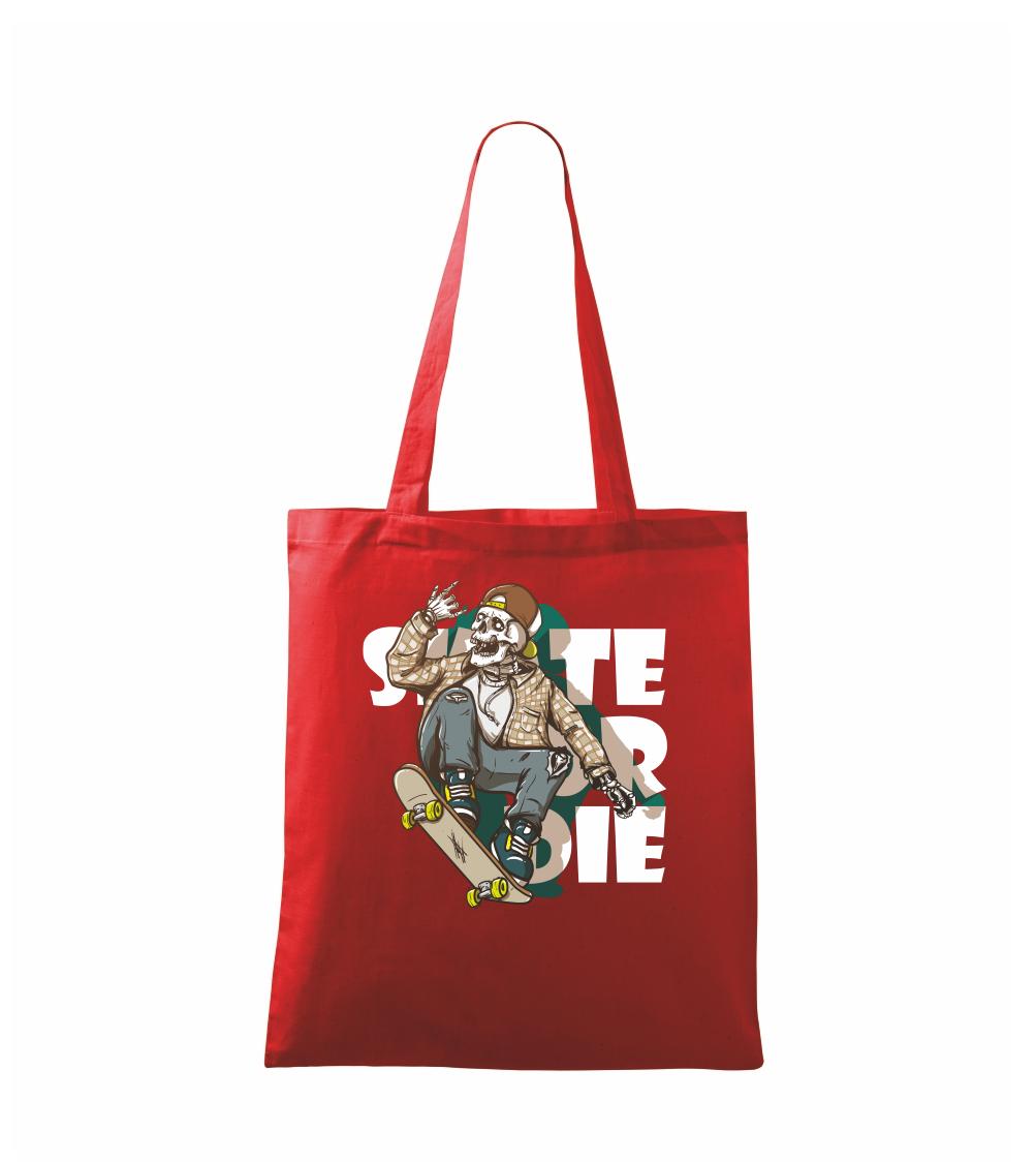 Skull riding skateboard