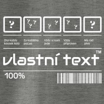 Čárový kód - Vlastní text