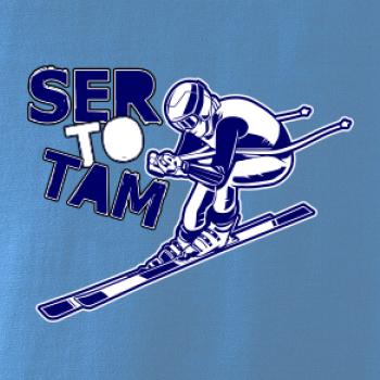 Lyžař ser to tam