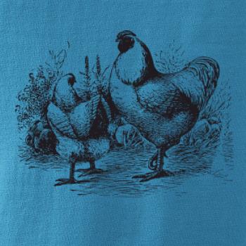 Slepičí rodina malovaná