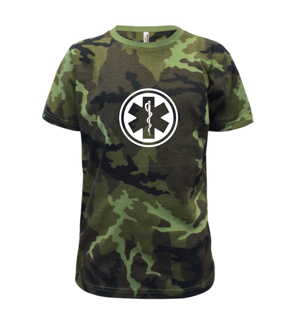 Rescue logo samostatné kulaté - Dětské maskáčové triko