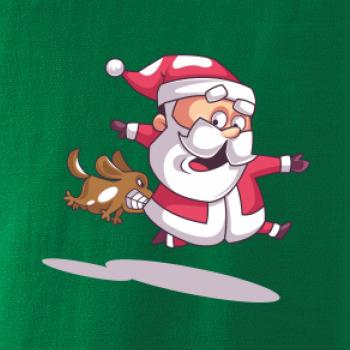 Santa se zakousnutým psem
