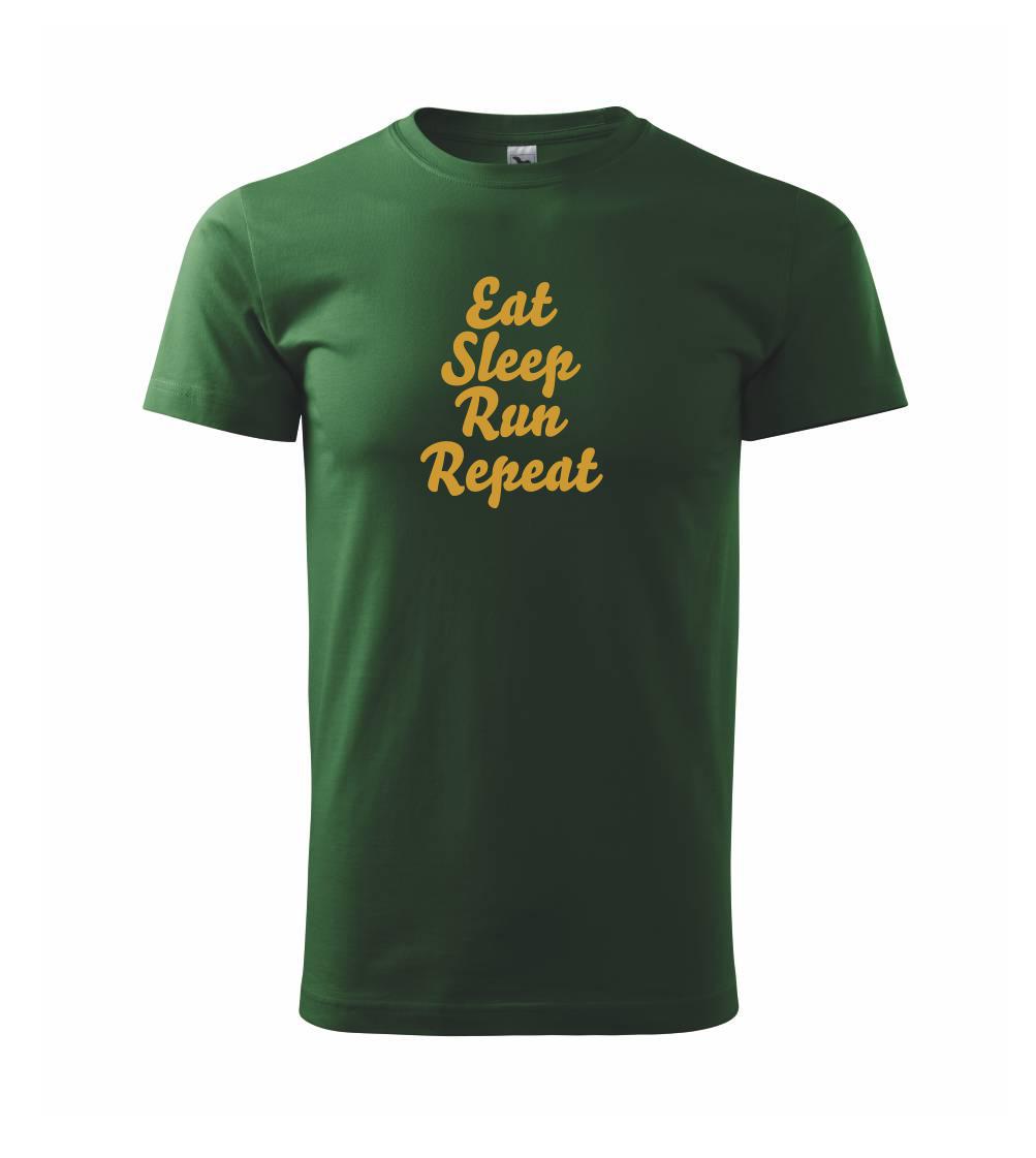 Eat sleep run zlatá - Triko Basic Extra velké
