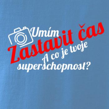 Zastavím čas - tvoje superschopnost? šikmý nápis Zastavím čas - tvoje superschopnost? šikmý nápis