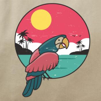 Papoušek v kruhu u moře