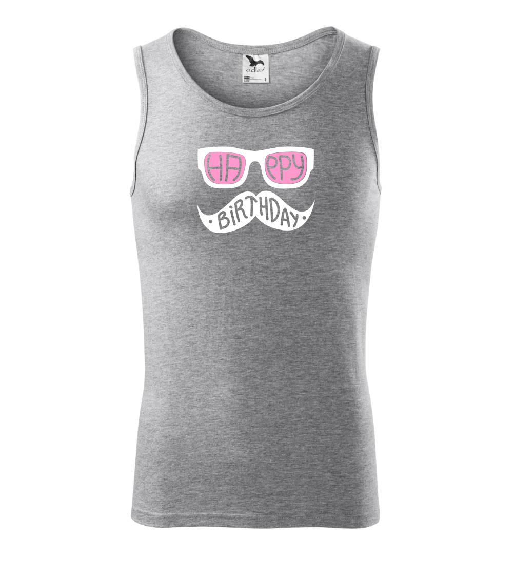 Mustache narozeniny - brýle - Tílko pánské Core