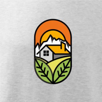 Chalupa při západu slunce