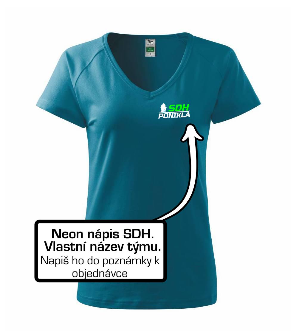 SDH hasič klečící - Váš název - FLUO - Tričko dámské Dream