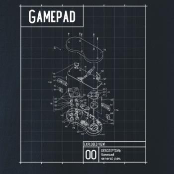 Nákres Gamepad rozebraný Nákres Gamepad rozebraný