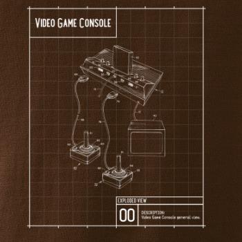 Nákres video game console s joystickem