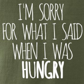 I am sorry for what i said when i was hungry