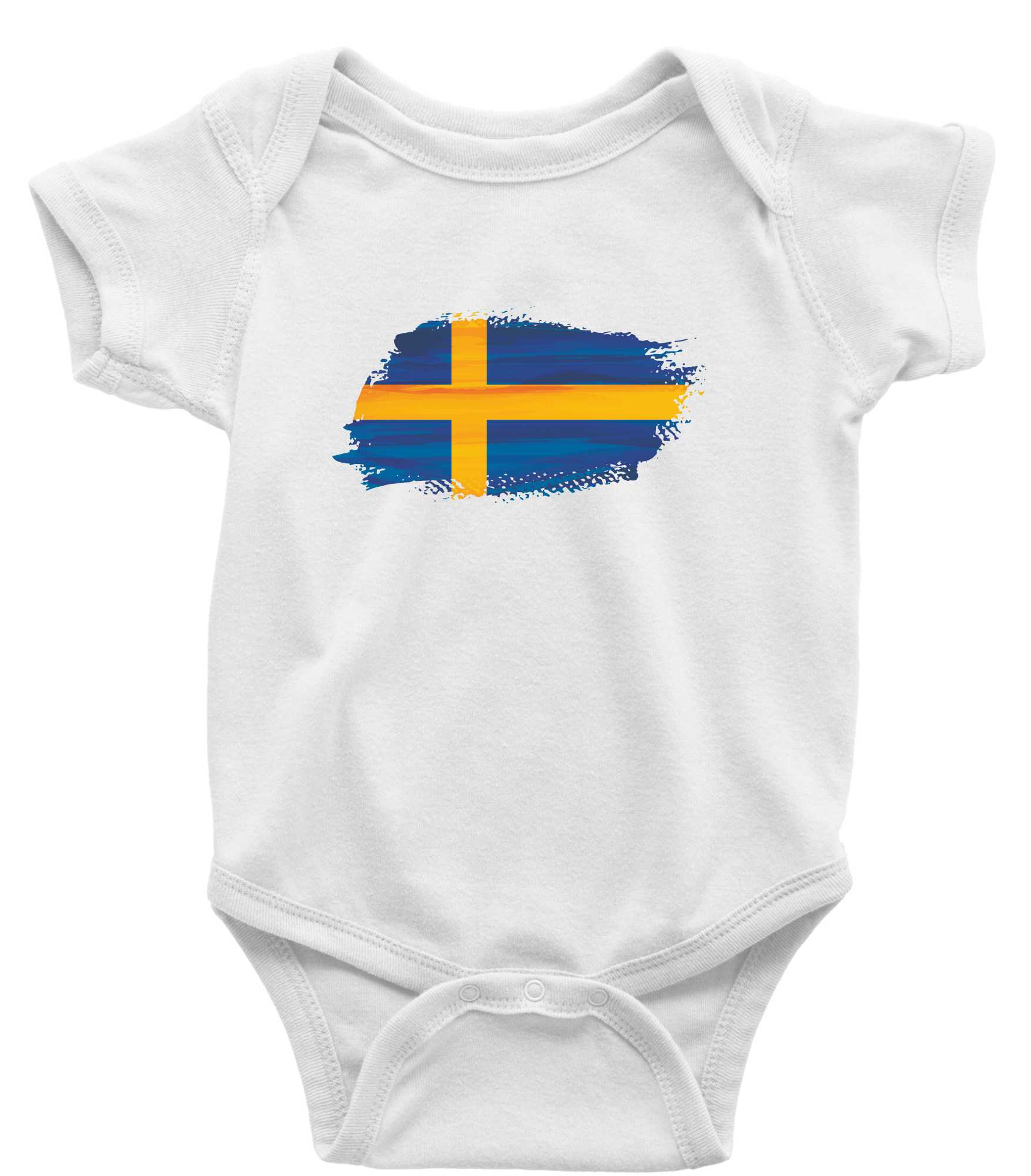 Švédská vlajka kreslená - Body kojenecké