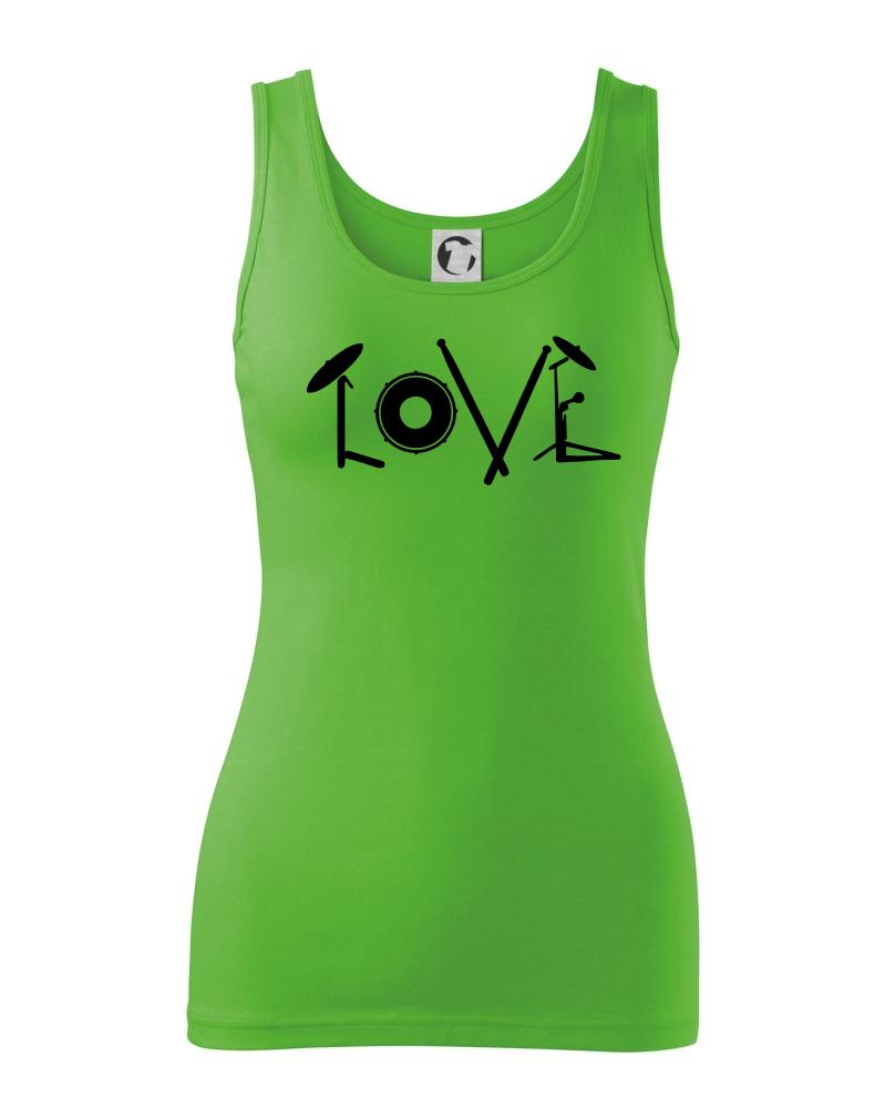 Love bubeník nápis