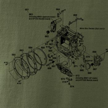 Nákres uzávěrka starý fotoaparát