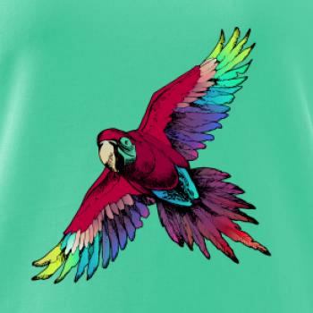 Papoušek kreslený letící